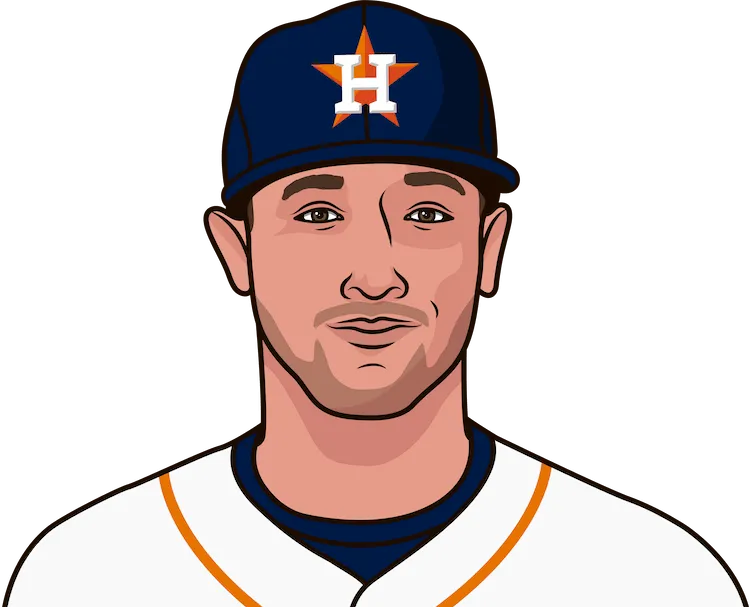 Illustration of Alex Bregman wearing the Houston Astros uniform