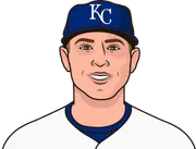 Illustration of Kris Bubic wearing the Kansas City Royals uniform