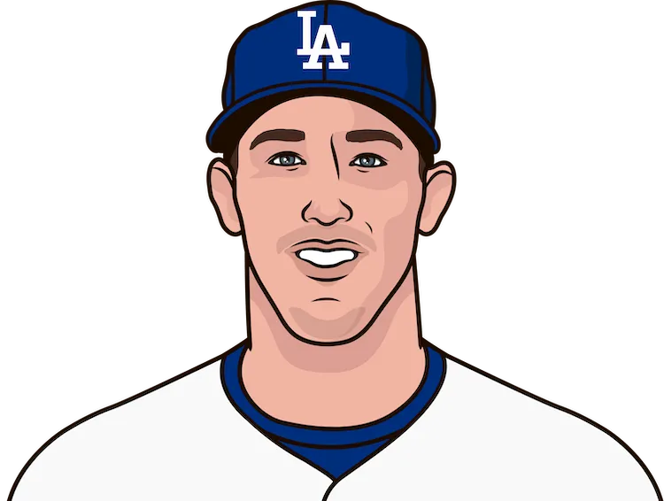 Illustration of Walker Buehler wearing the Los Angeles Dodgers uniform