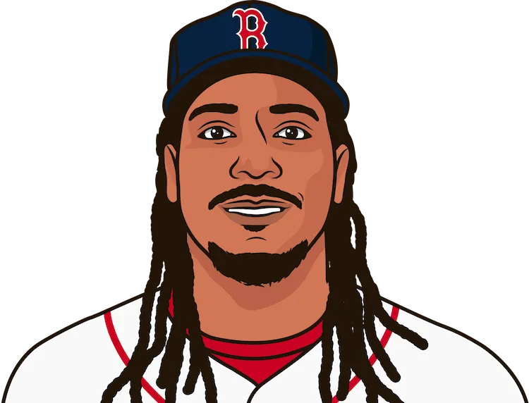 Illustration of Manny Ramirez wearing the Boston Red Sox uniform
