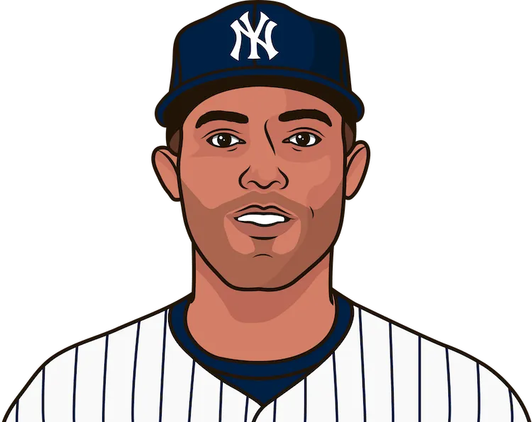 Illustration of Mariano Rivera wearing the New York Yankees uniform