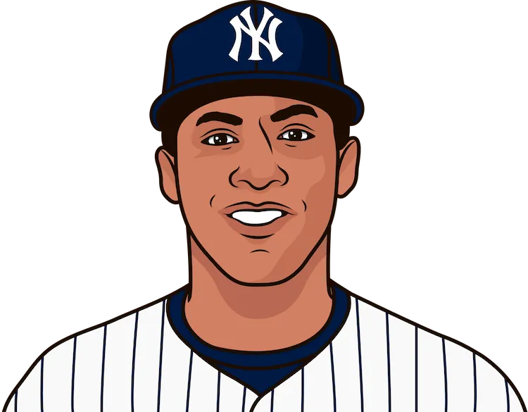 Illustration of Gleyber Torres wearing the New York Yankees uniform