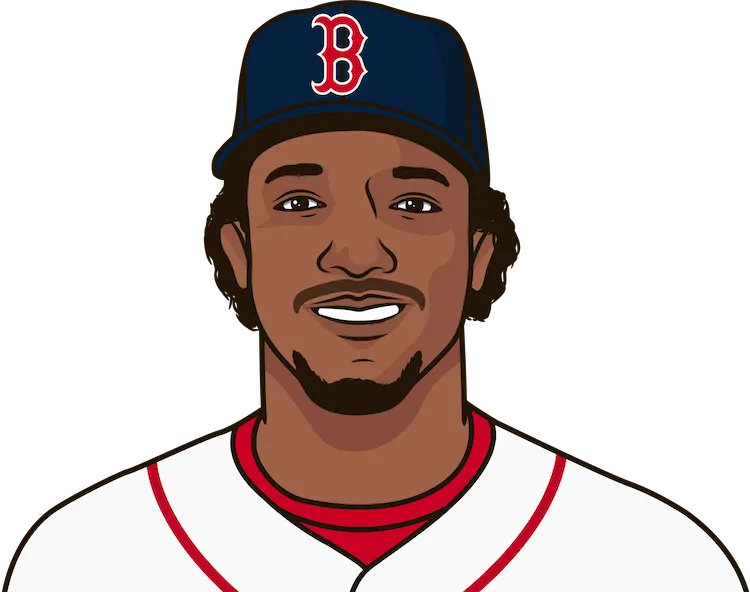Illustration of Pedro Martinez wearing the Boston Red Sox uniform