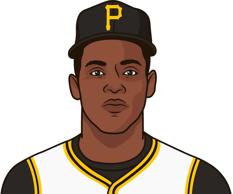 Illustration of Roberto Clemente wearing the Pittsburgh Pirates uniform