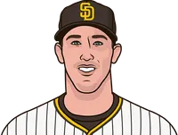 Illustration of Walker Buehler wearing the San Diego Padres uniform