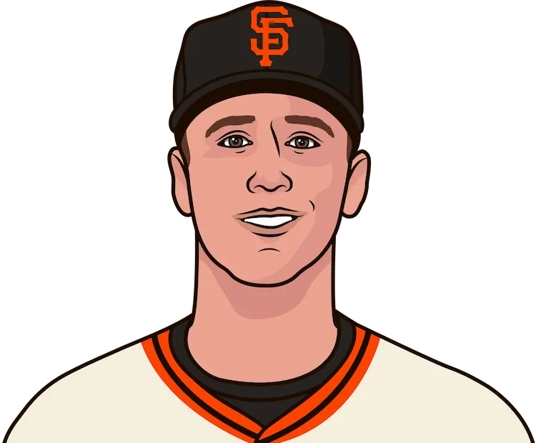 Illustration of Buster Posey wearing the San Francisco Giants uniform