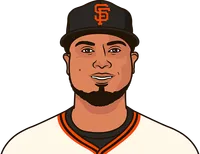 Illustration of Luis Arraez wearing the San Francisco Giants uniform