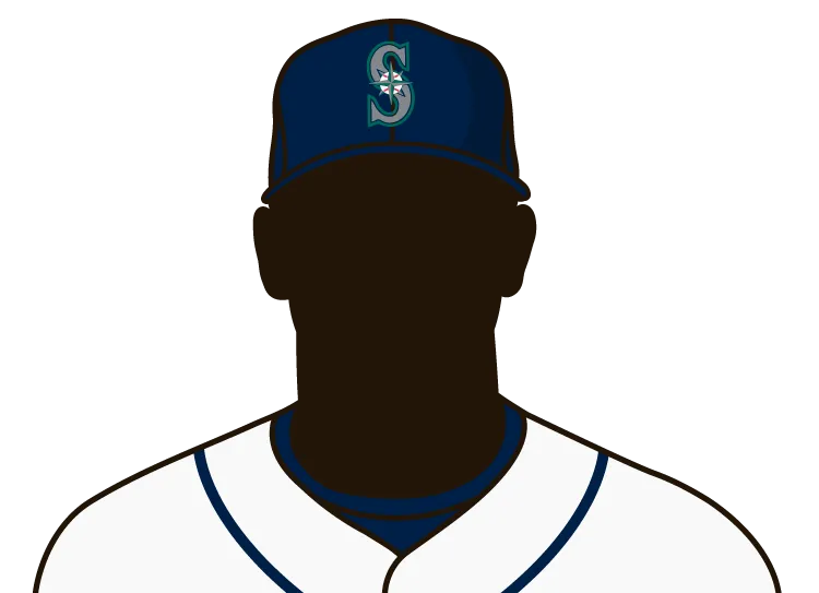 Illustrated silhouette of a player wearing the Seattle Mariners uniform