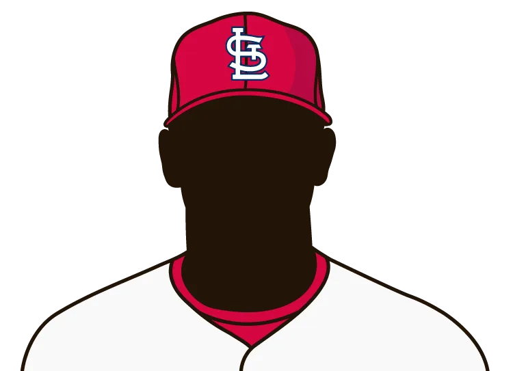 Illustrated silhouette of a player wearing the St. Louis Cardinals uniform