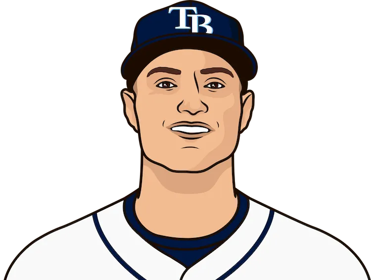 Illustration of Shane McClanahan wearing the Tampa Bay Rays uniform