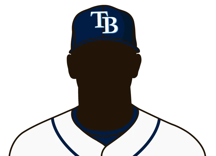 Illustrated silhouette of a player wearing the Tampa Bay Devil Rays uniform