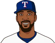 Illustration of Andrew McCutchen wearing the Texas Rangers uniform