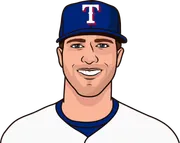 Illustration of Jacob deGrom wearing the Texas Rangers uniform