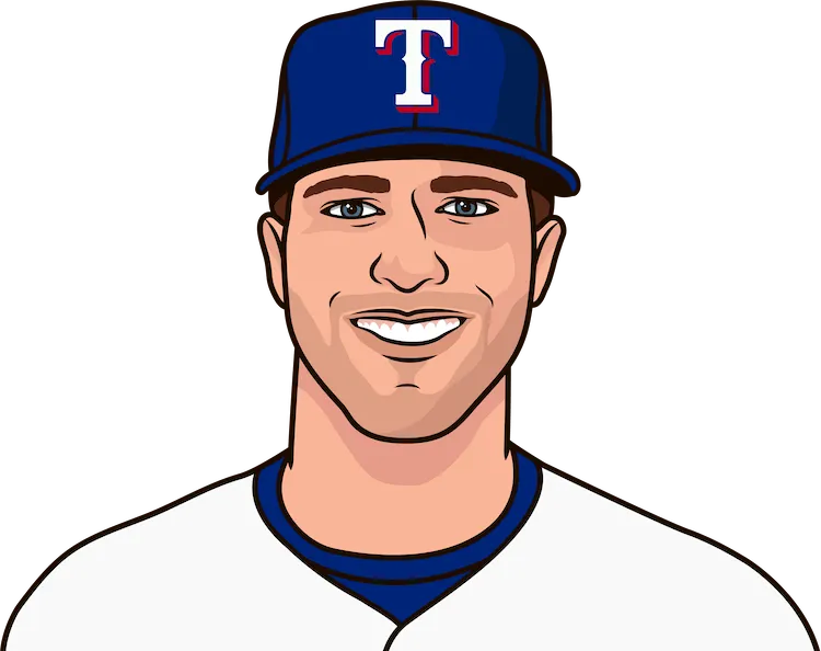 Illustration of Jacob deGrom wearing the Texas Rangers uniform