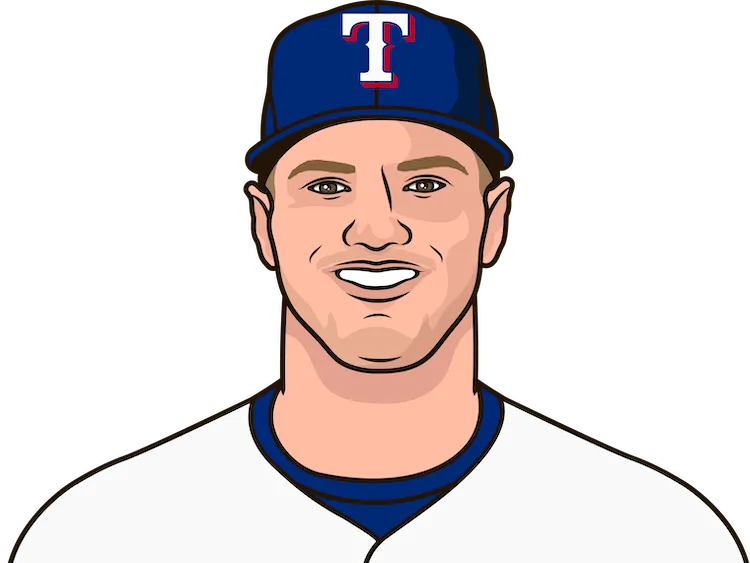 Illustration of Josh Jung wearing the Texas Rangers uniform
