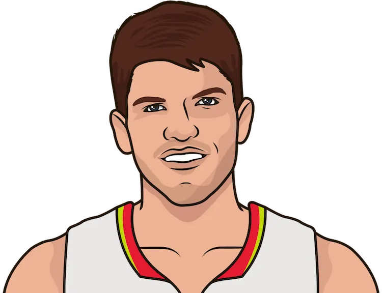 Illustration of Kyle Korver wearing the Atlanta Hawks uniform