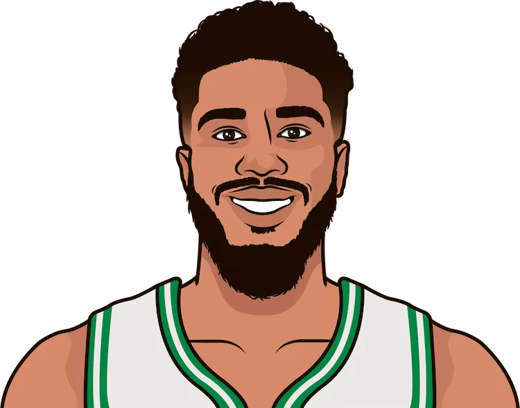 Illustration of Jayson Tatum wearing the Boston Celtics uniform