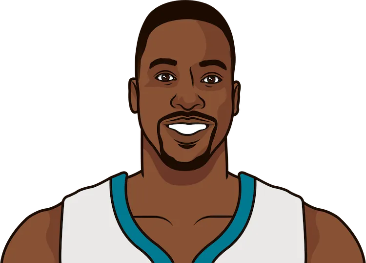 dwight howard stats with the hornets