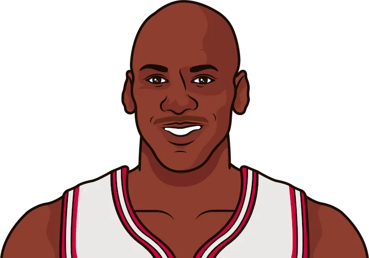 Illustration of Michael Jordan wearing the Chicago Bulls uniform