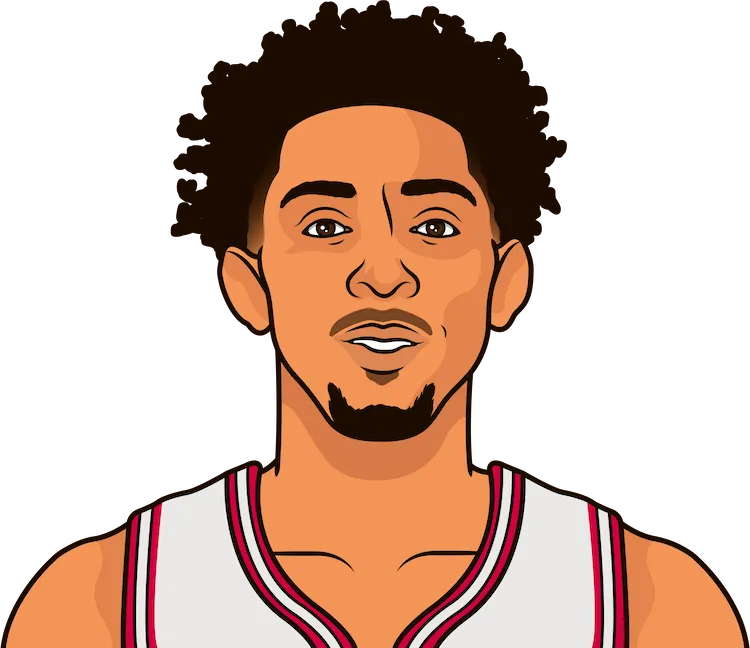 cameron payne most threes in a game