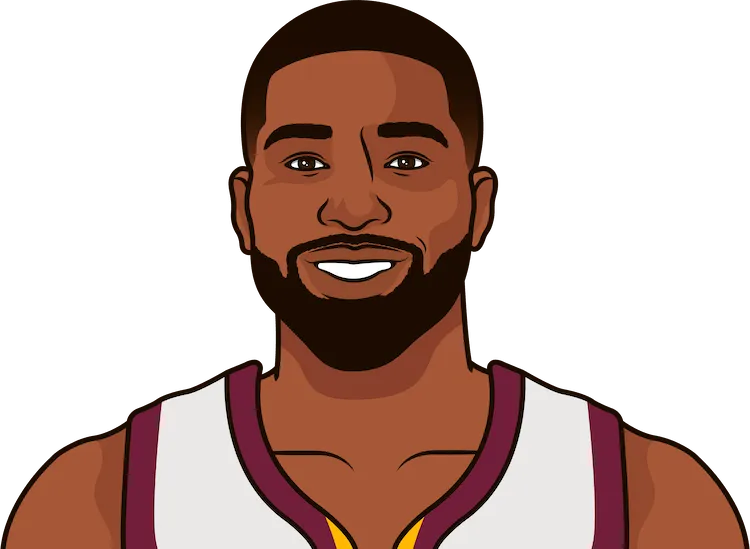 Illustration of Tristan Thompson wearing the Cleveland Cavaliers uniform