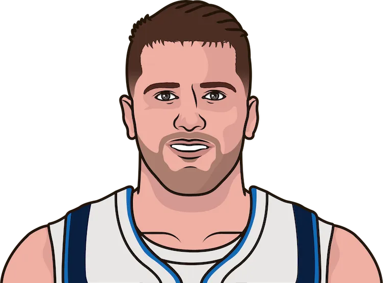 Illustration of Luka Doncic wearing the Dallas Mavericks uniform