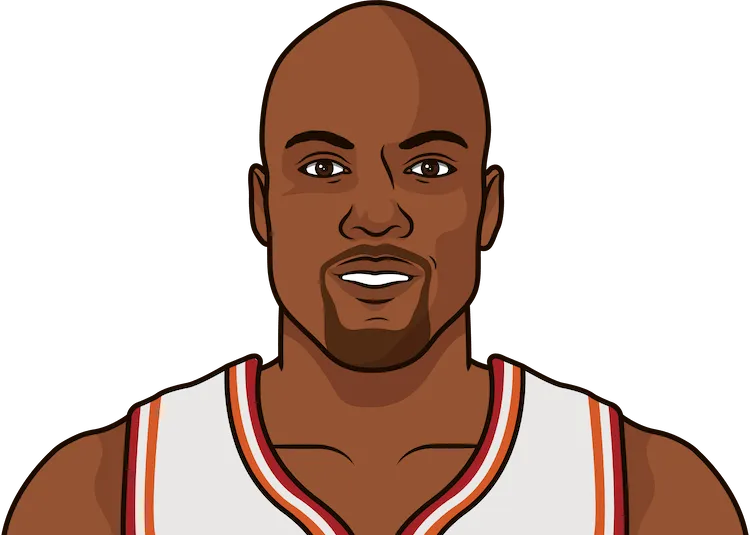Illustration of Glen Rice wearing the Miami Heat uniform