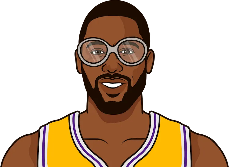 Illustration of James Worthy wearing the Los Angeles Lakers uniform