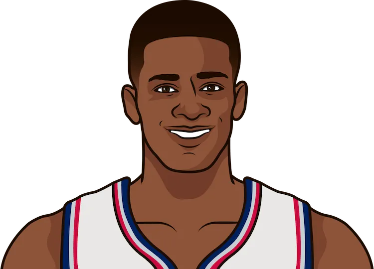 Illustration of Kendall Gill wearing the New Jersey Nets uniform