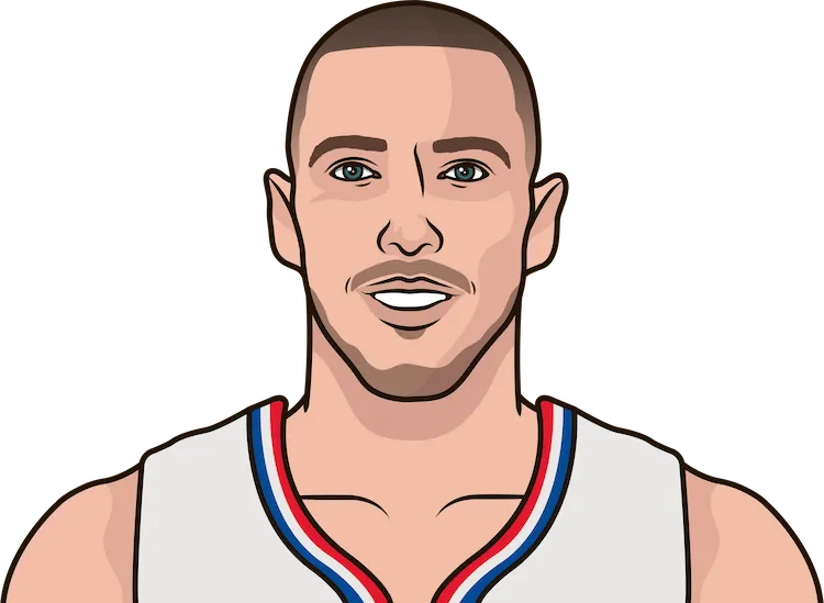 Illustration of Daniel Theis wearing the L.A. Clippers uniform