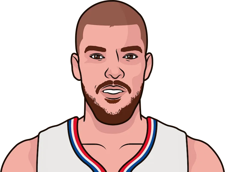 Illustration of Ivica Zubac wearing the L.A. Clippers uniform