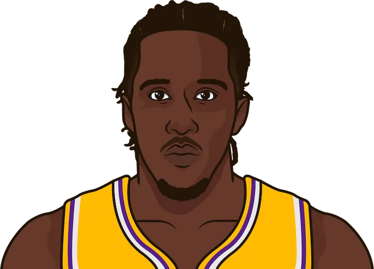 Illustration of Taurean Prince wearing the Los Angeles Lakers uniform