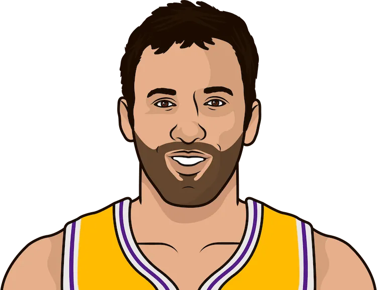 Illustration of Vlade Divac wearing the Los Angeles Lakers uniform