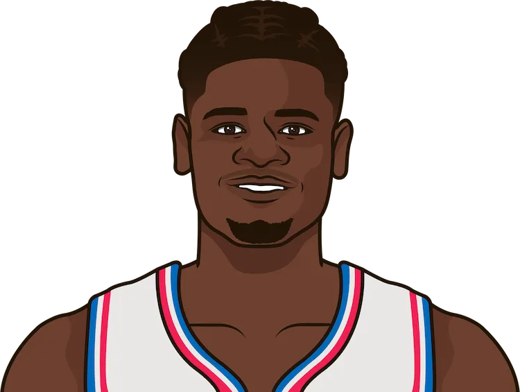 Illustration of Mo Bamba wearing the Philadelphia 76ers uniform