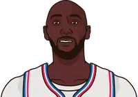 Illustration of Tacko Fall wearing the Philadelphia 76ers uniform