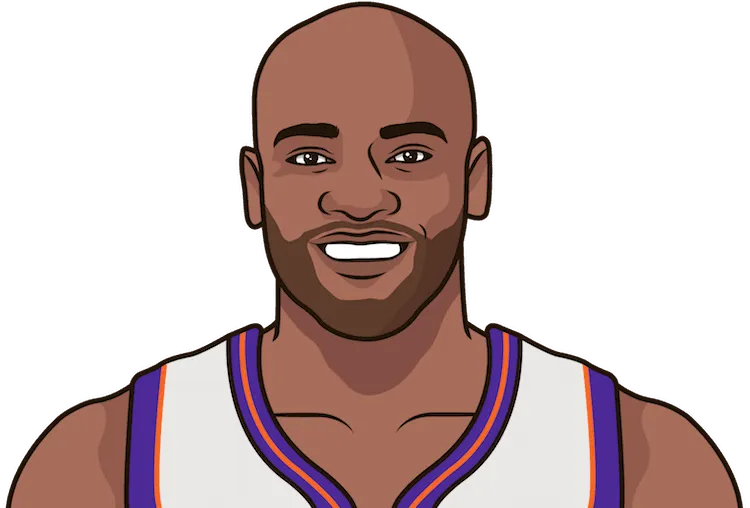 vince carter stats with the suns