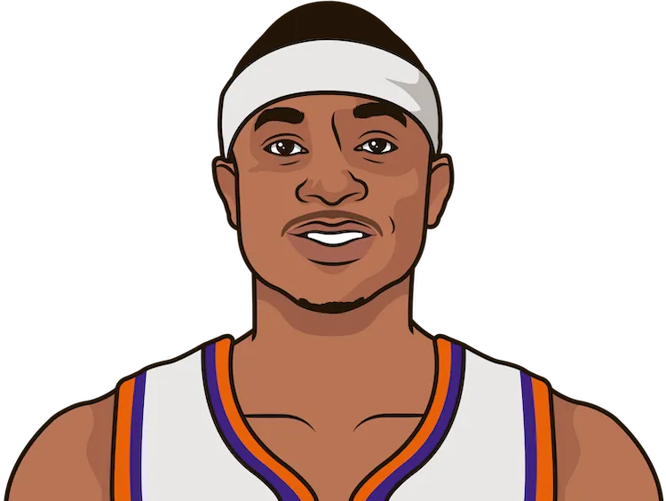 Illustration of Isaiah Thomas wearing the Phoenix Suns uniform