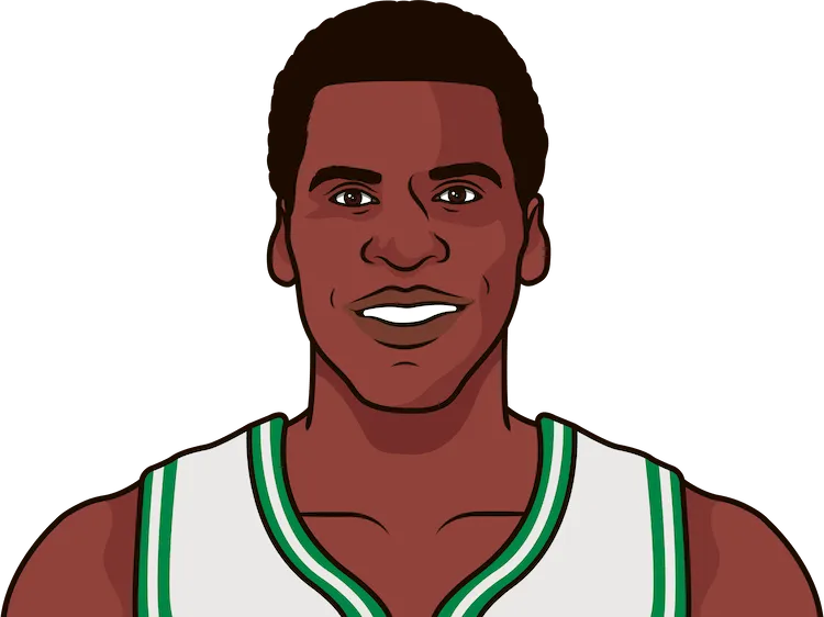 Illustration of Robert Parish wearing the Boston Celtics uniform