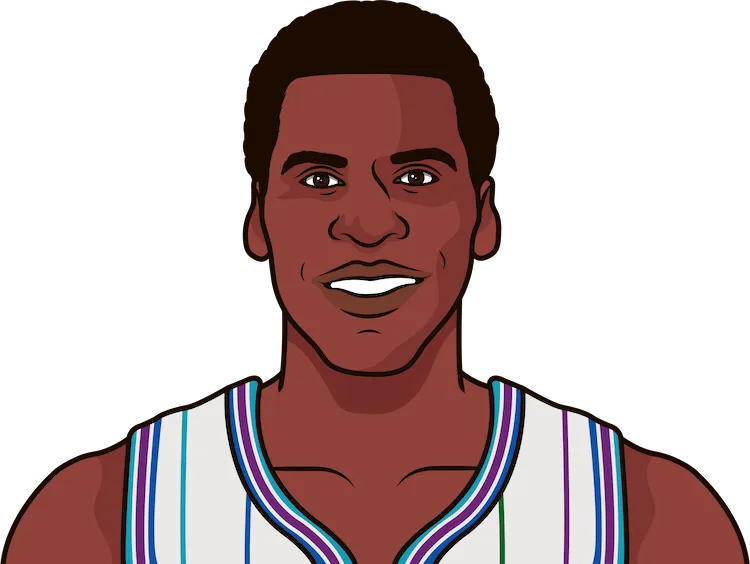 robert parish stats with the hornets