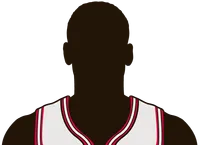 Illustrated silhouette of a player wearing the Chicago Bulls uniform
