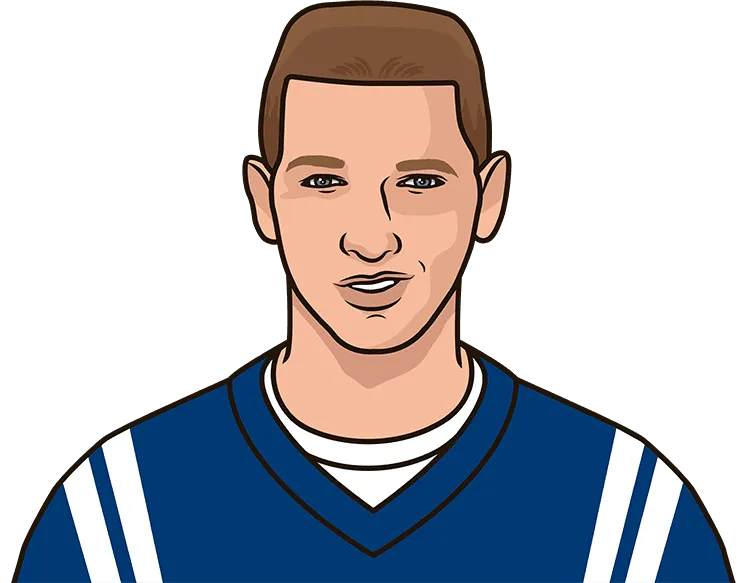 Illustration of Johnny Unitas wearing the Baltimore Colts uniform