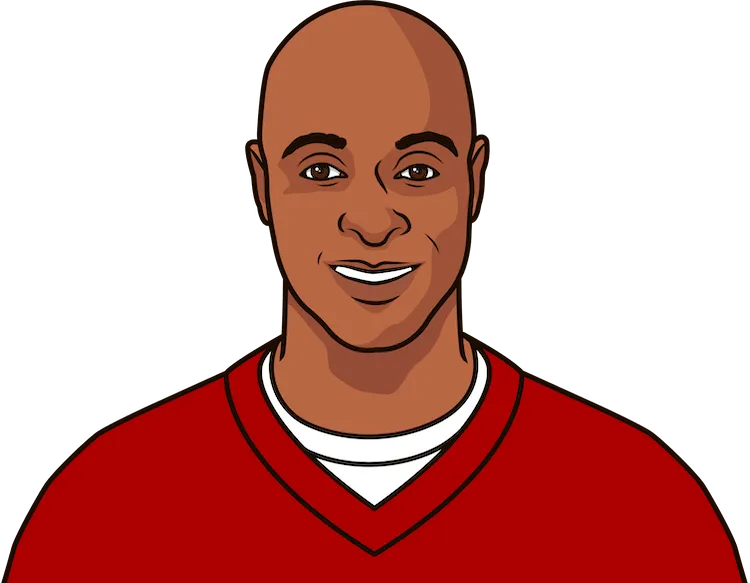 Illustration of Jerry Rice wearing the San Francisco 49ers uniform