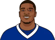 Illustration of DJ Moore wearing the Buffalo Bills uniform
