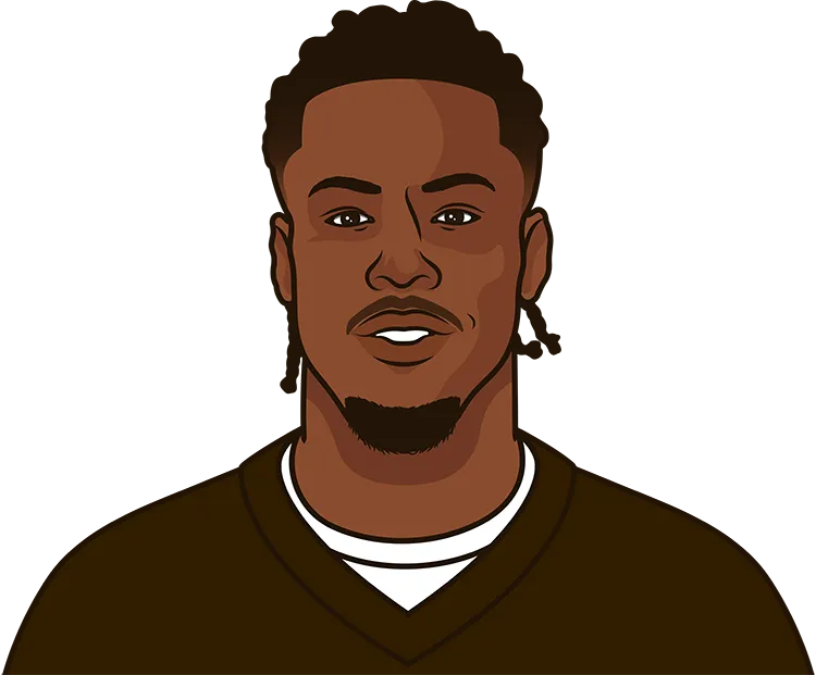 Illustration of Jerry Jeudy wearing the Cleveland Browns uniform