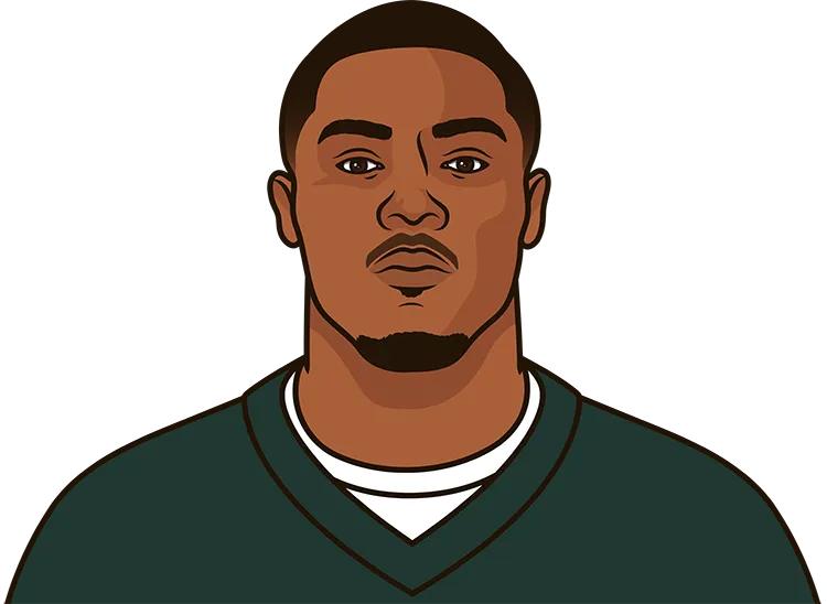 Illustration of Josh Jacobs wearing the Green Bay Packers uniform