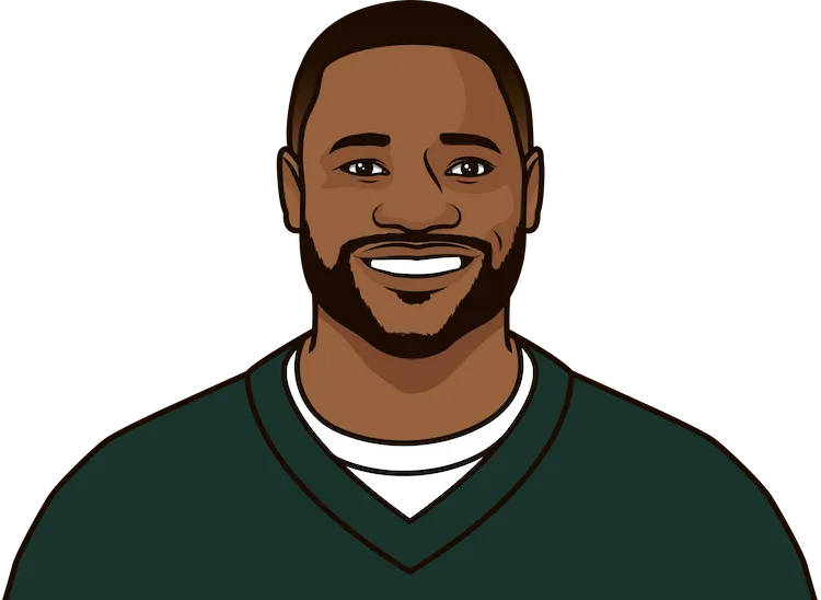 Illustration of Ty Montgomery wearing the Green Bay Packers uniform