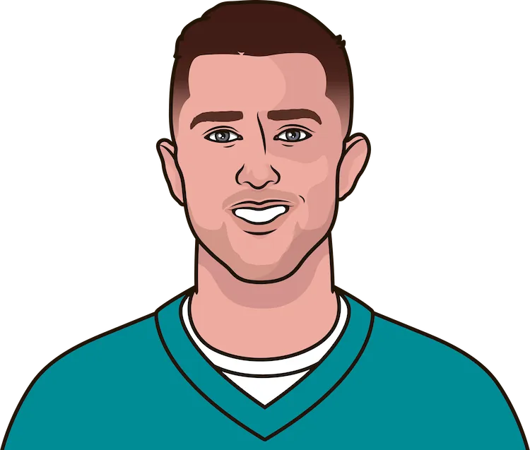 Illustration of Mike White wearing the Miami Dolphins uniform