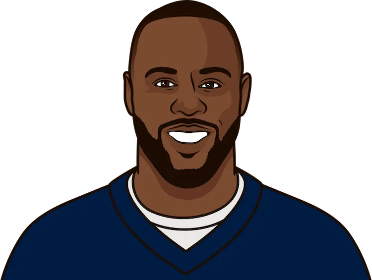 Illustration of James White wearing the New England Patriots uniform