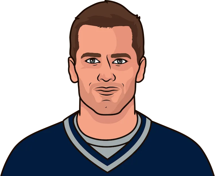 Illustration of Tom Brady wearing the New England Patriots uniform