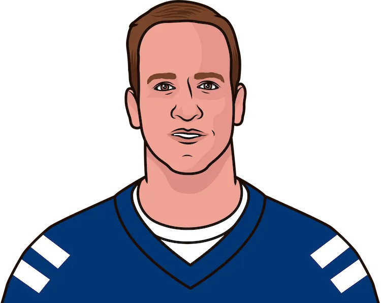 Illustration of Peyton Manning wearing the Indianapolis Colts uniform